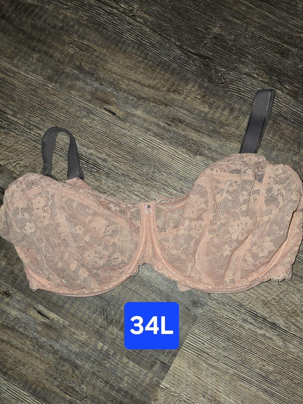 Freya Lace Underwire Bra in Dusty Pink - Supportive Fit